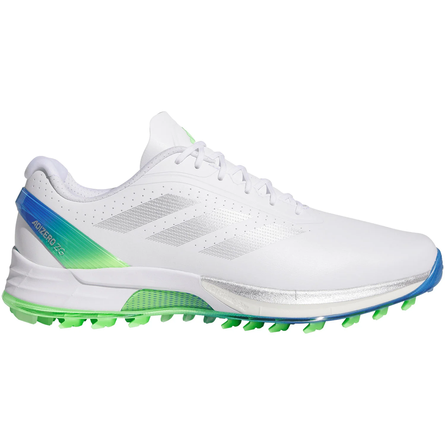 Adidas Adizero ZG Golf Shoes White/Silver/Lime Burst