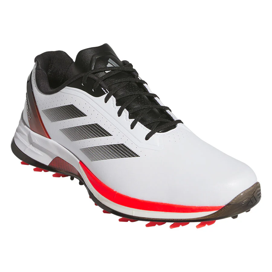 Adidas Adizero ZG Golf Shoes White/Lucid Red/Black - Image 4