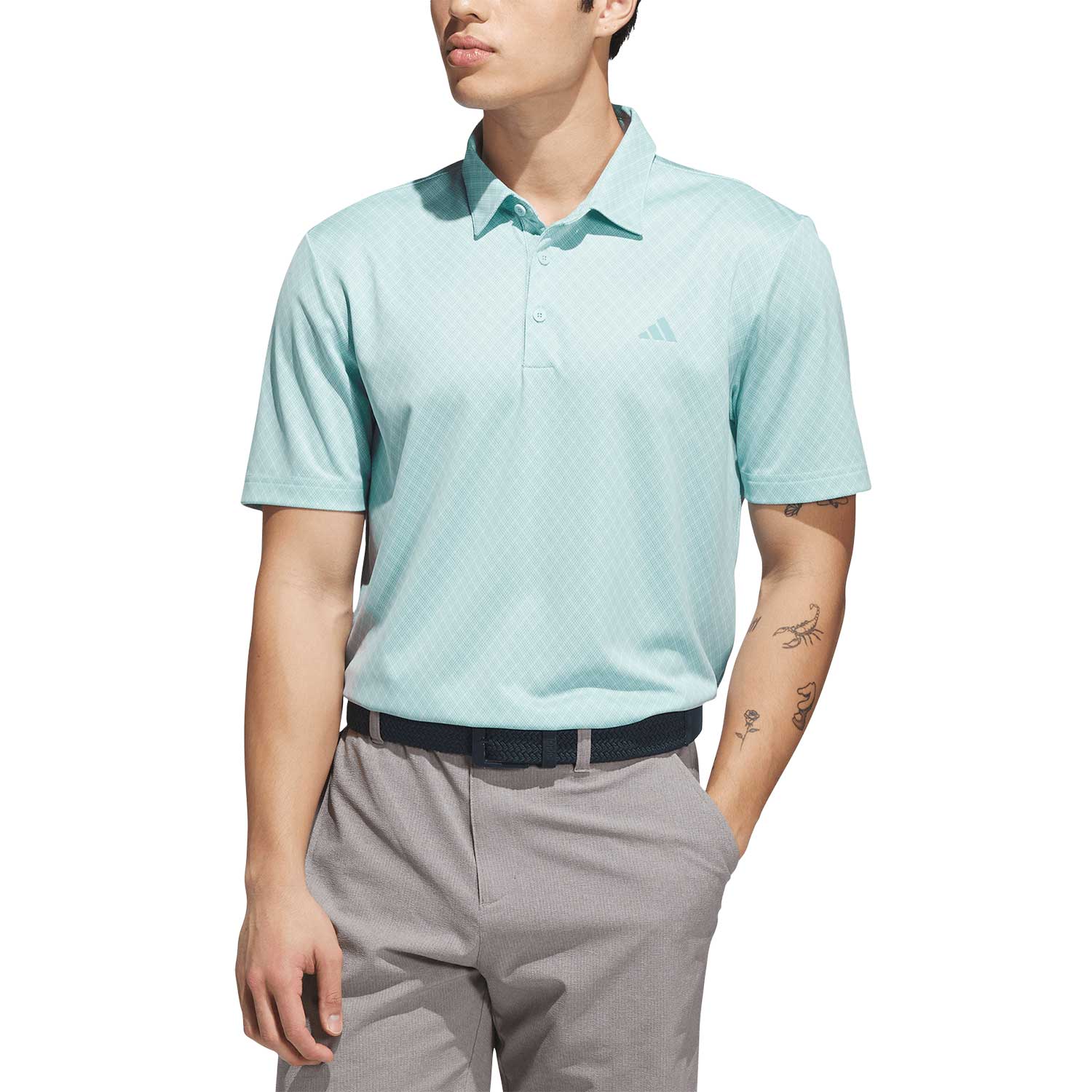 Adidas Core Allover Print Golf Polo - Image 6