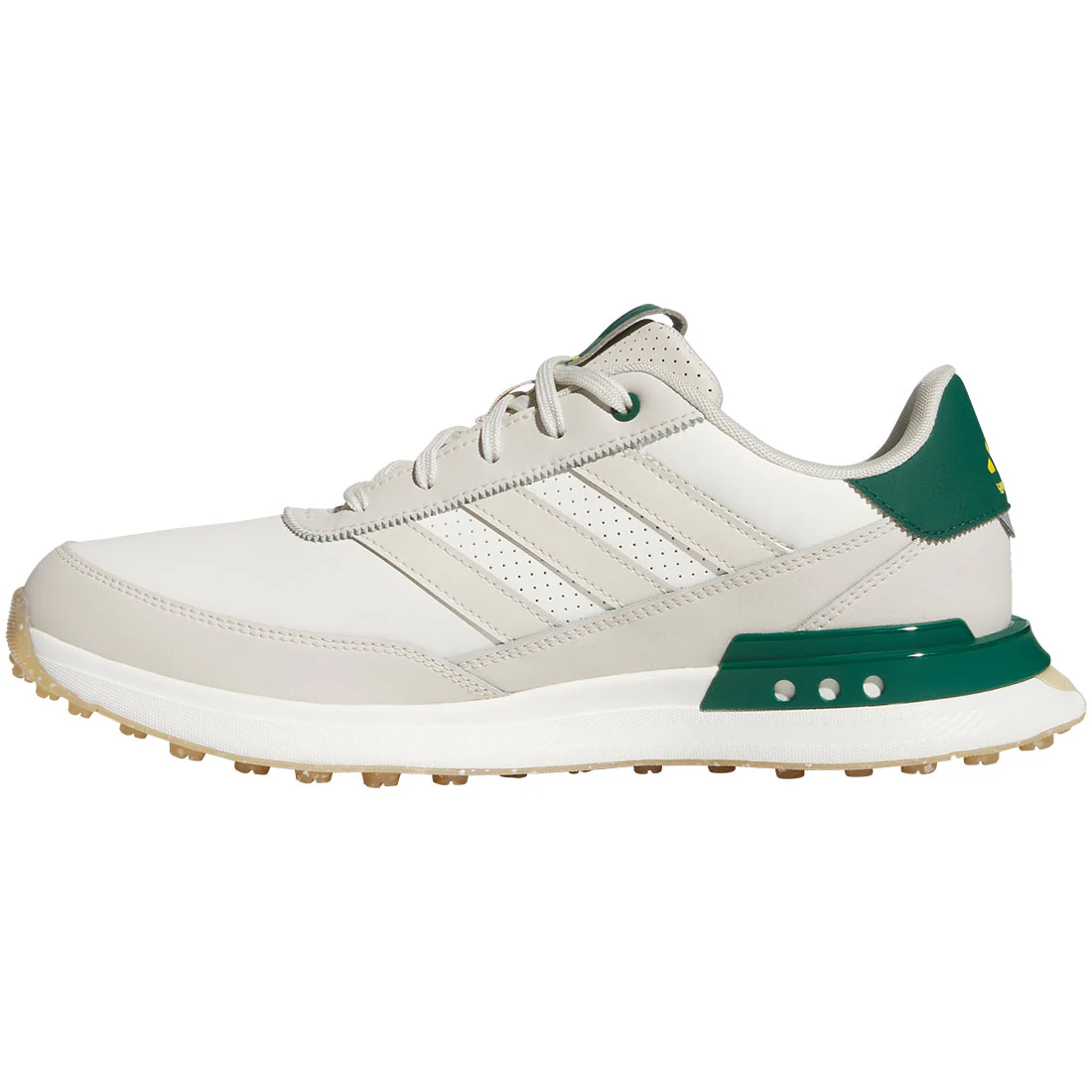 Adidas S2G Spikeless Leather 24 Golf Shoes Off White/Alumina/Collegiate Green - Image 6