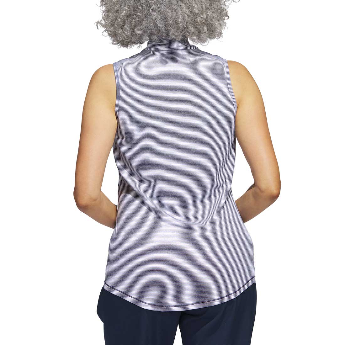Adidas Women's Two Color Ottoman Sleeveless Polo - Image 3