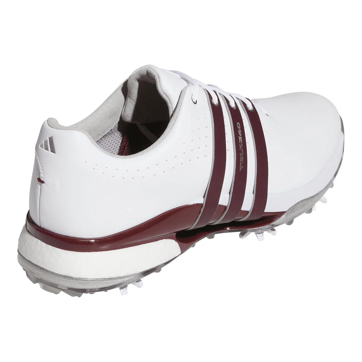 Adidas Tour360 24 Golf Shoes White/Maroon/Iron - Image 5