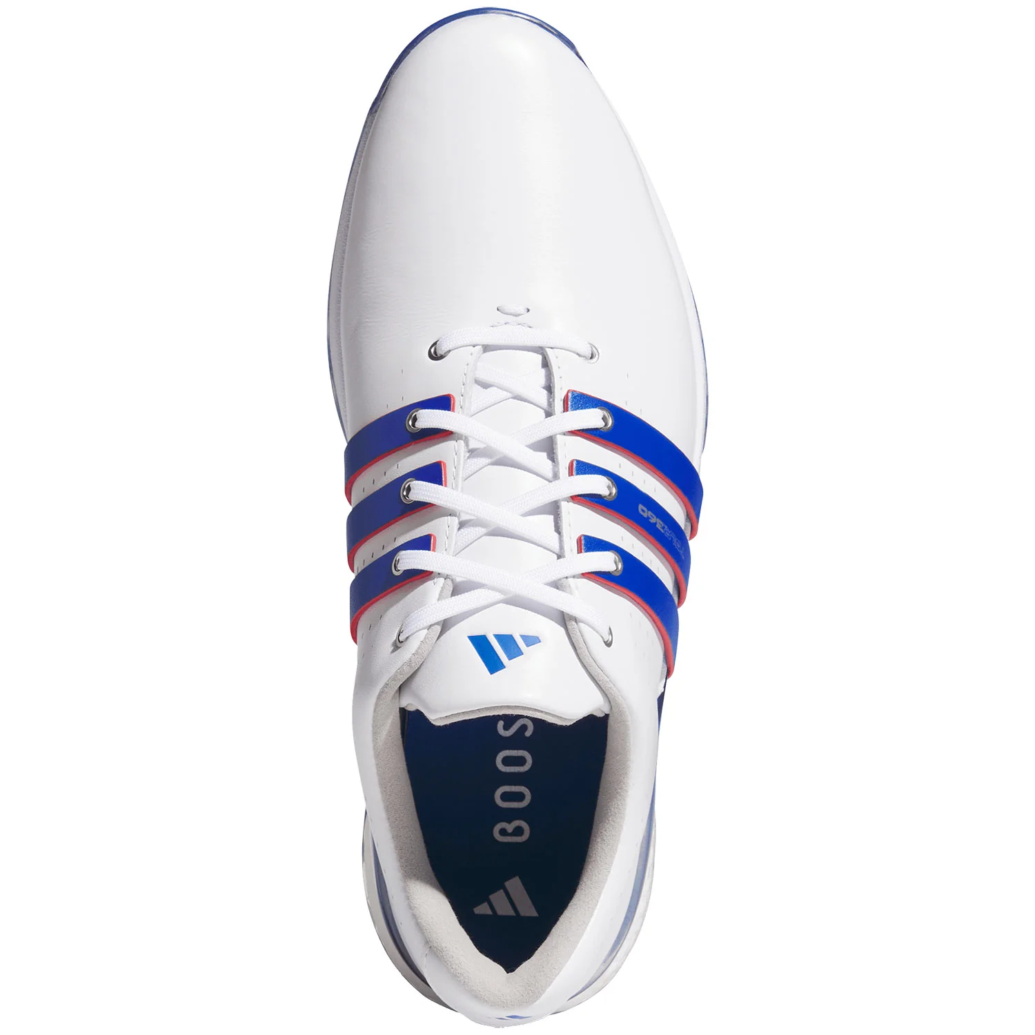 Adidas Tour360 24 Golf Shoes White/Team Royal Blue - Image 3