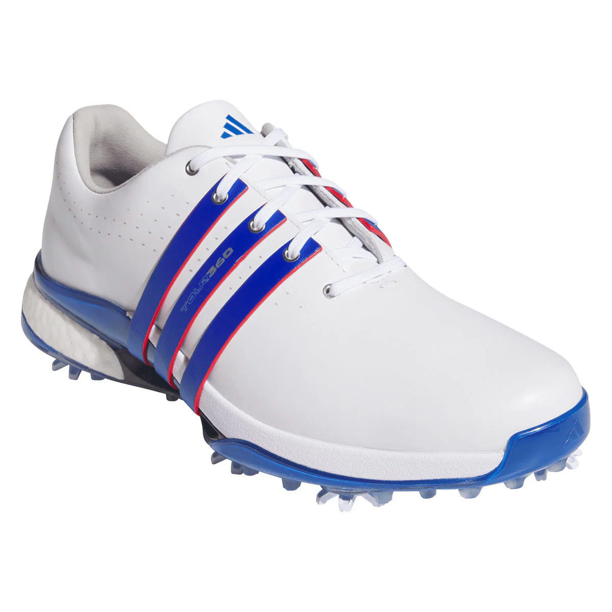 Adidas Tour360 24 Golf Shoes White/Team Royal Blue - Image 4