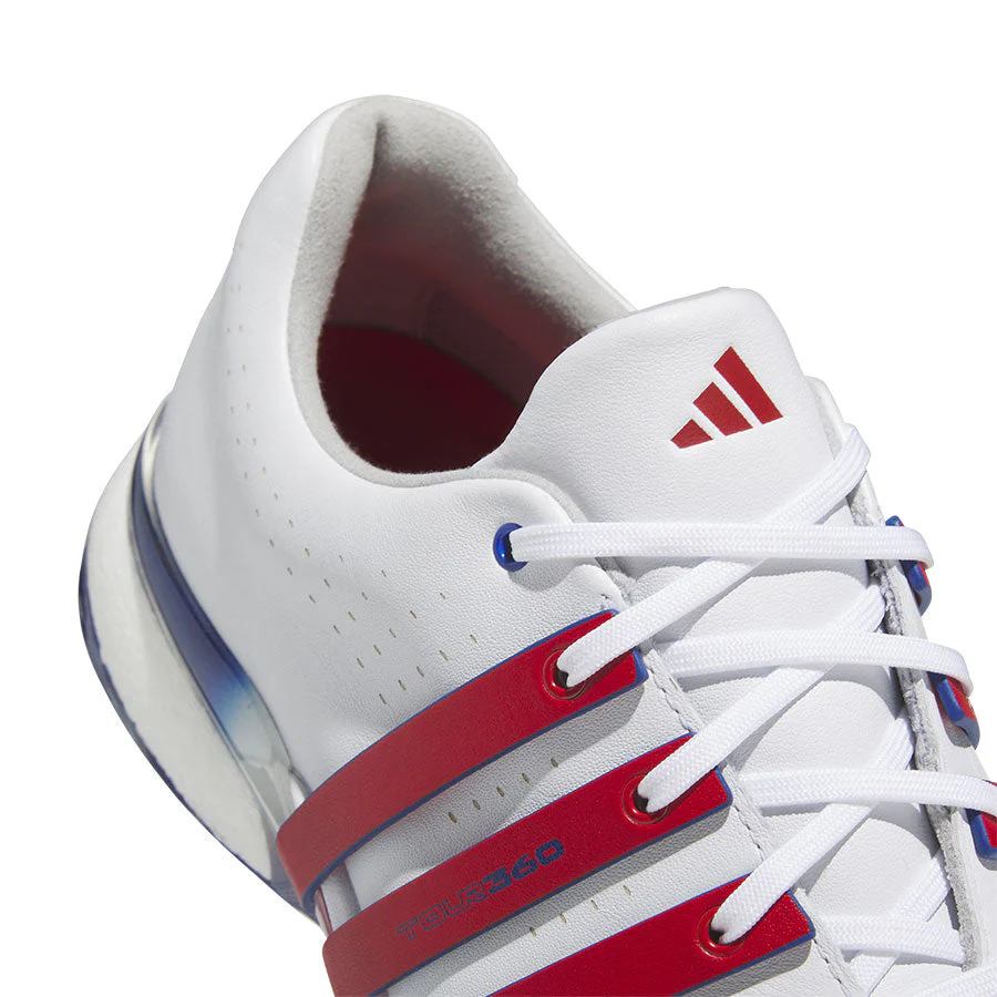 Adidas Tour360 24 Golf Shoes White/Better Scarlet/Team Royal - Image 5