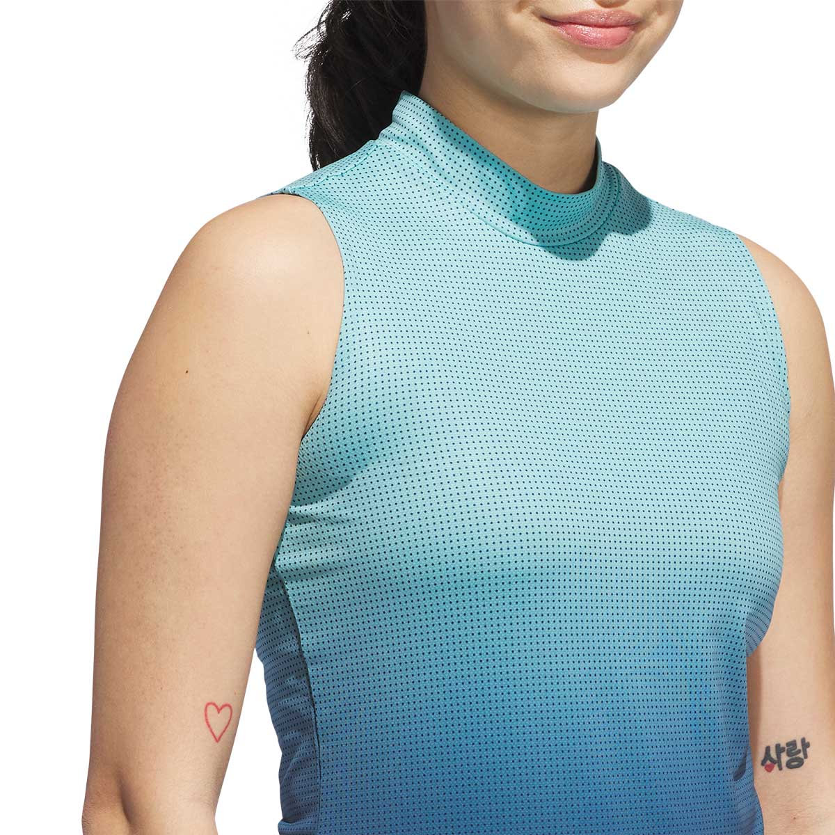 Adidas Women's Ultimate365 Gradient Sleeveless Golf Mock - Image 3