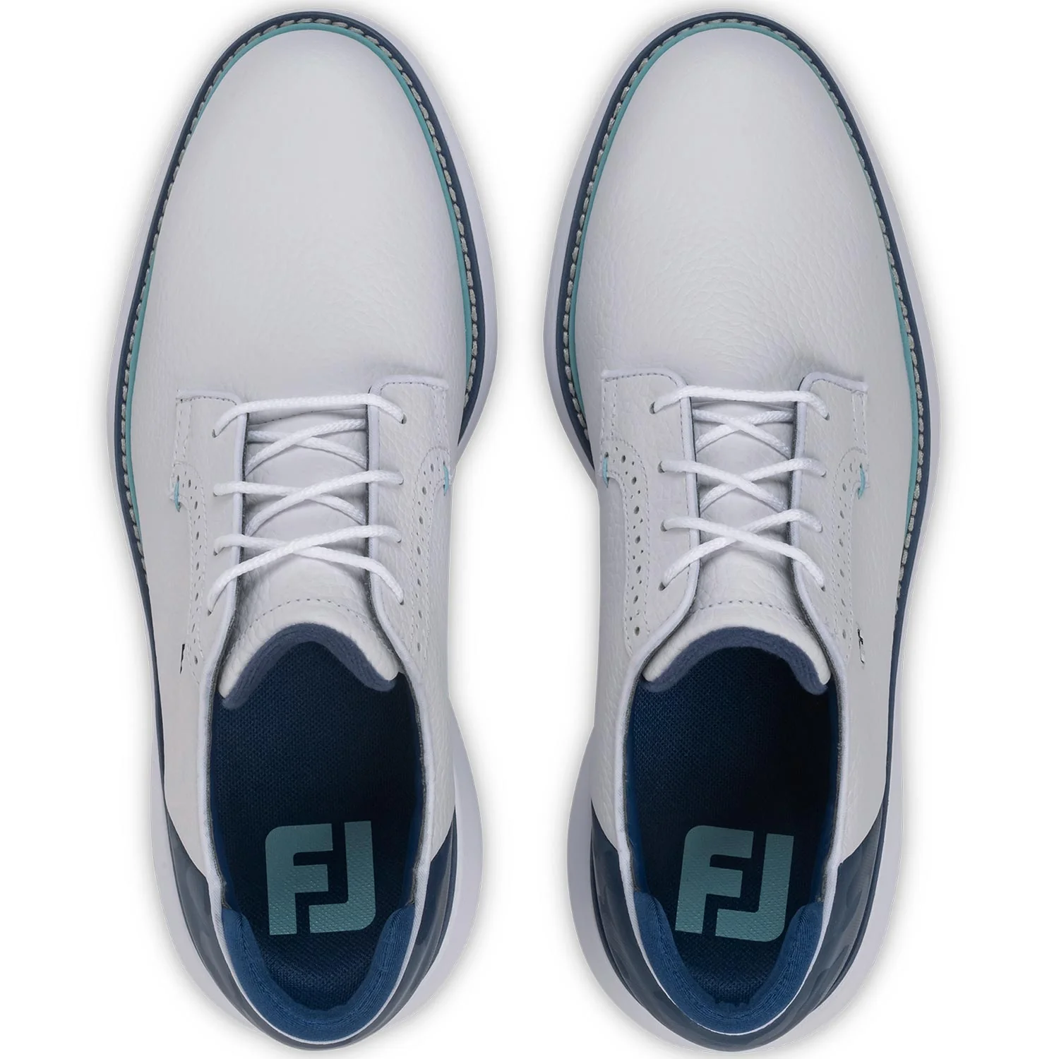 FootJoy FJ Traditions Blucher Golf Shoes White/Navy Camo/Marine - Image 7