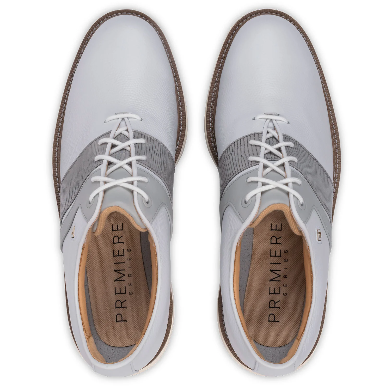 FootJoy Premiere Series Packard Golf Shoes White/Steel Grey/Gunmetal - Image 7