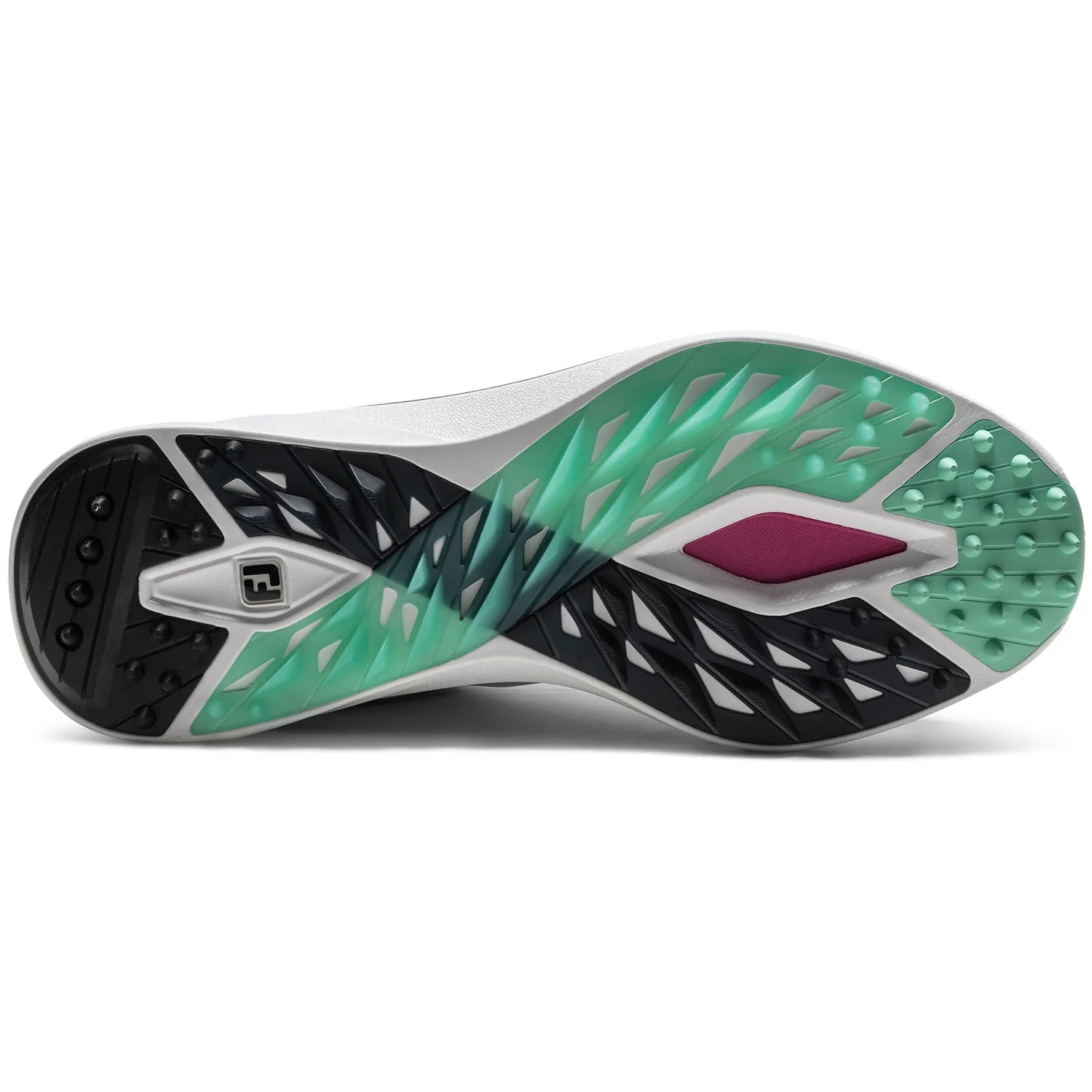 FootJoy Pro/SL Golf Shoes White/Sea Glass/Black - Image 2