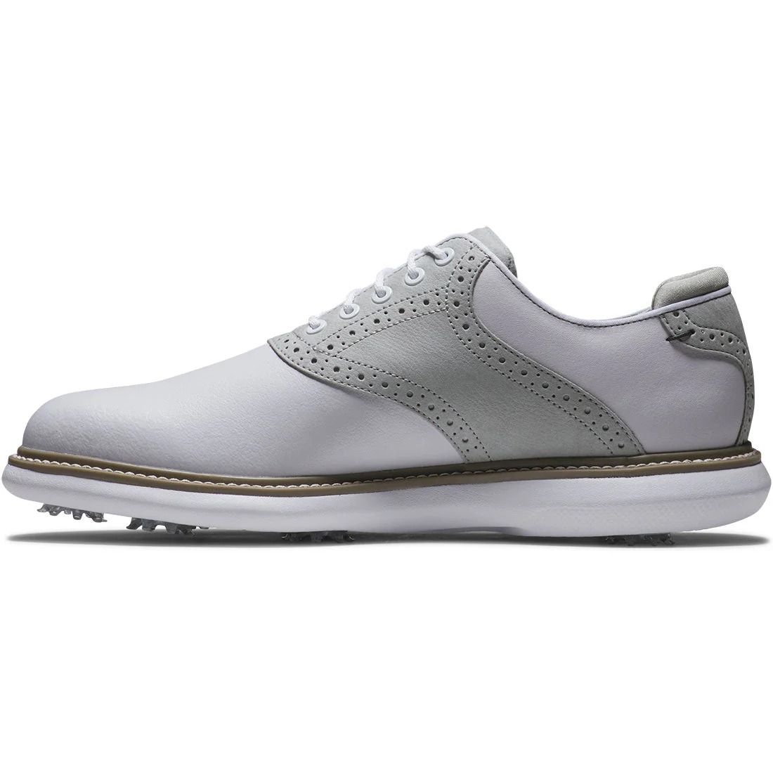 FootJoy Traditions Saddle Golf Shoes White/Grey - Image 4