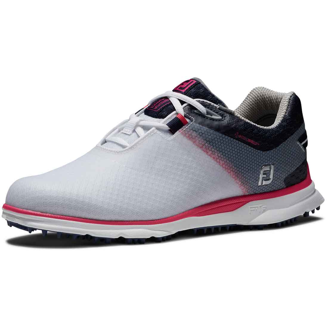FootJoy Women's Pro SL Sport Golf Shoes White/Navy/Pink - Image 6