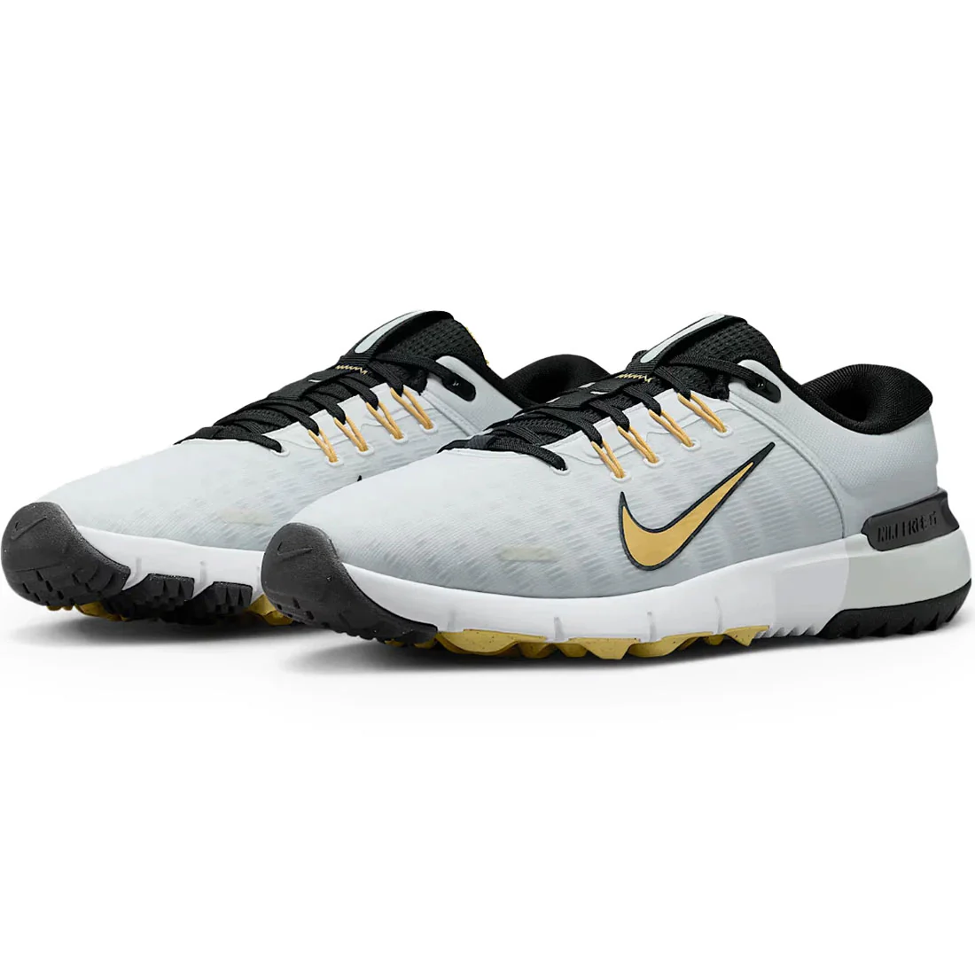 Nike Free Golf NN Golf Shoes White/Topaz Gold - Image 4