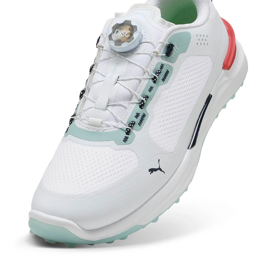 Puma Ignite Elevate 2 Disc Golf Shoes White/Modern Mint - Image 2
