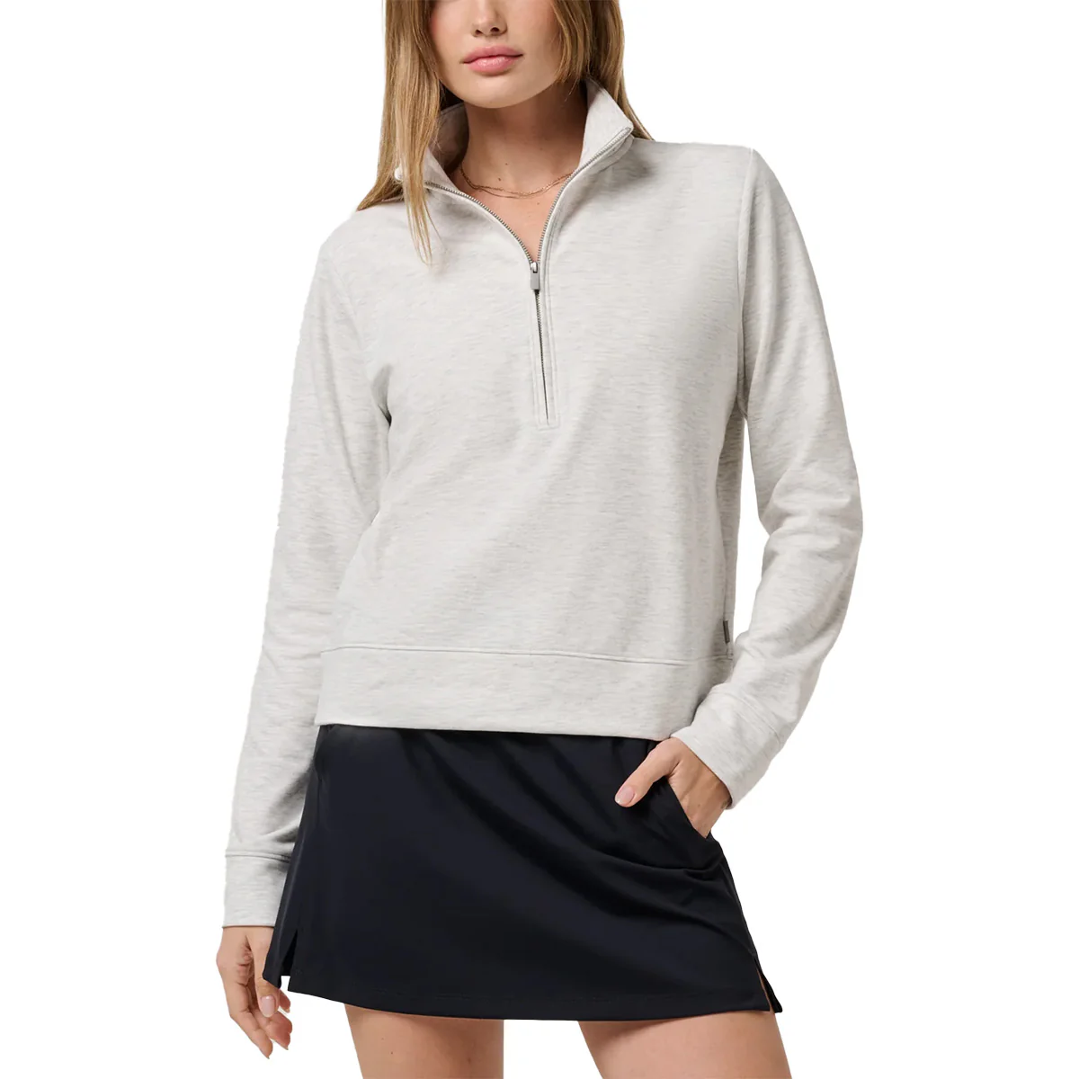 TravisMathew Women's Cloud Fleece 2.0 1/2 Zip Golf Pullover - Image 2